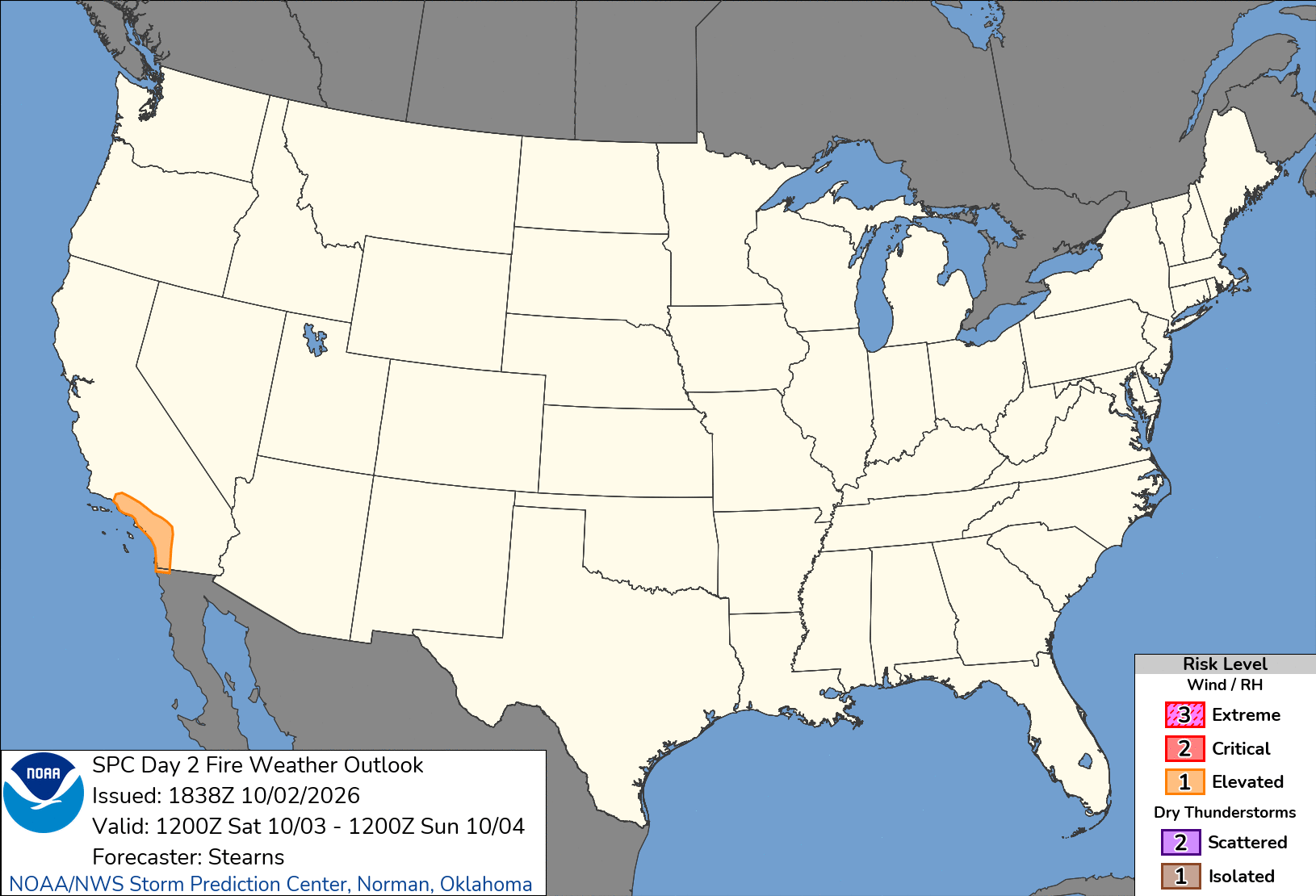 Day 2 fire outlook
